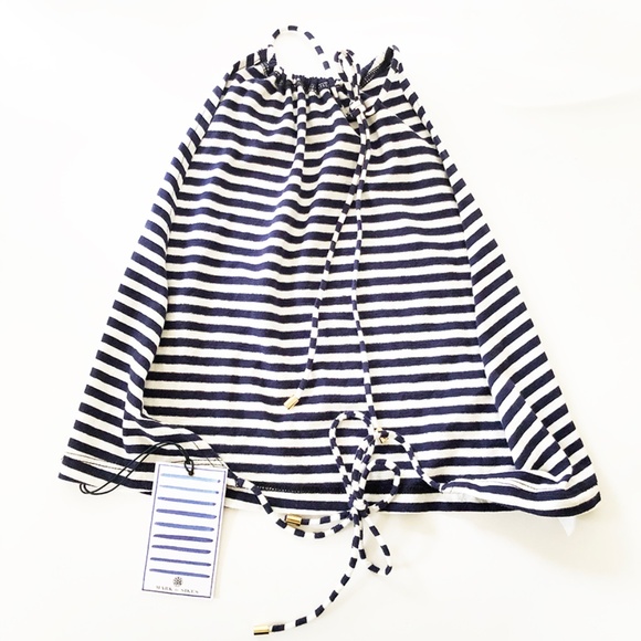 Mark D. Sikes, NWT, MDS Blue and White Halter top, One size - Picture 5 of 8